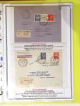 Classeur souple plastique jaune contenant 33 lettres de la Poche de Saint Nazaire avec AFF variés type Pétain, certains avec surcharge "taxe perçue"