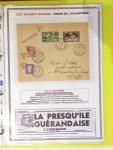 Classeur souple plastique jaune contenant 33 lettres de la Poche de Saint Nazaire avec AFF variés type Pétain, certains avec surcharge "taxe perçue"