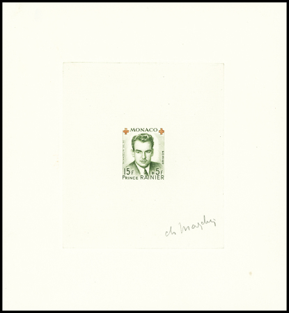 N°335 Prince Rainier III, épreuve d'artiste en vert,