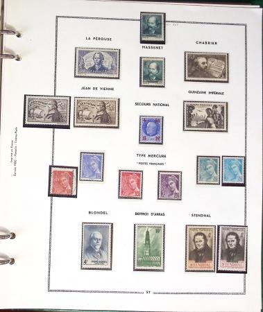 1900- 1959, Deux albums avec des timbres neufs et oblitérés