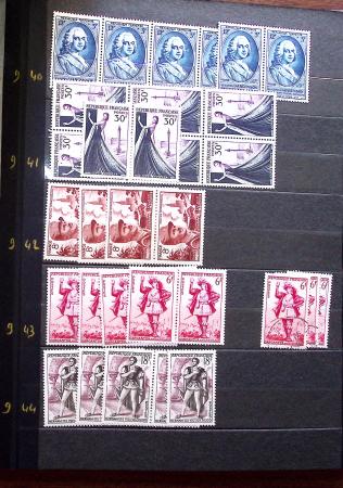 1910-1960 env. Grande quantité de timbres neufs rangés