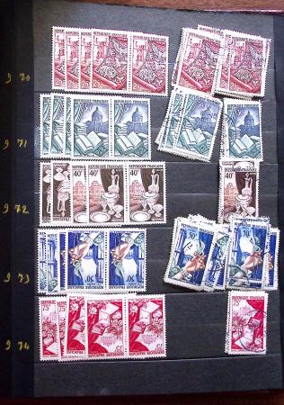 1910-1960 env. Grande quantité de timbres neufs rangés