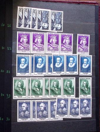 1910-1960 env. Grande quantité de timbres neufs rangés