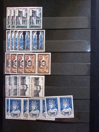 1910-1960 env. Grande quantité de timbres neufs rangés