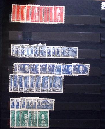 1910-1960 env. Grande quantité de timbres neufs rangés