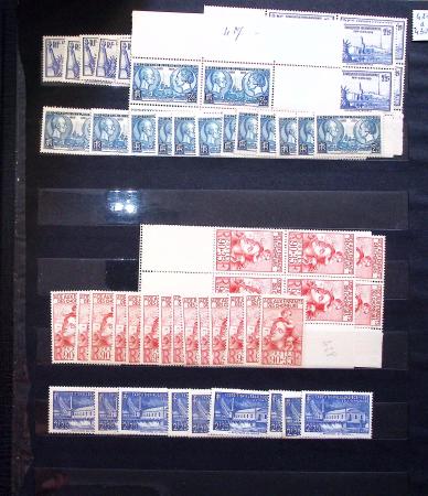 1910-1960 env. Grande quantité de timbres neufs rangés