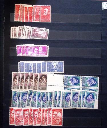 1910-1960 env. Grande quantité de timbres neufs rangés