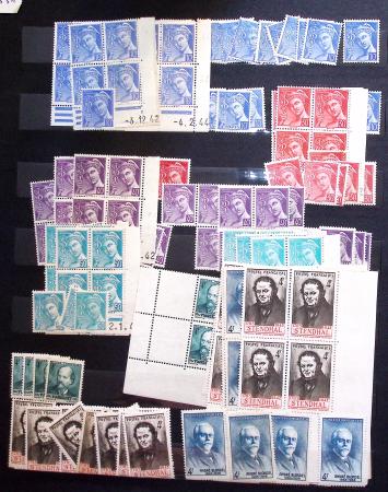 1910-1960 env. Grande quantité de timbres neufs rangés