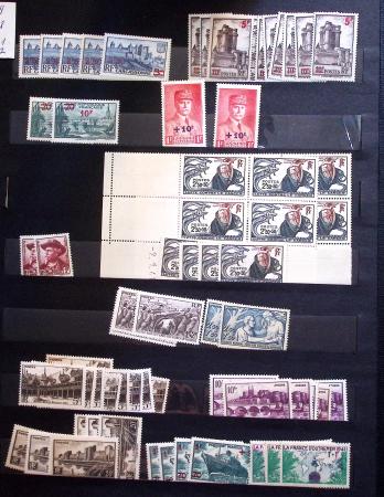 1910-1960 env. Grande quantité de timbres neufs rangés