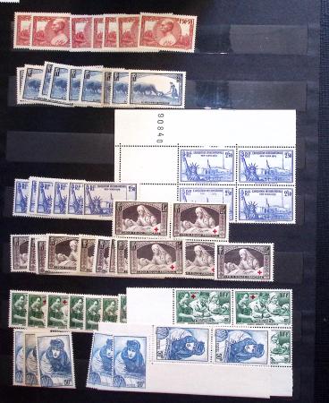 1910-1960 env. Grande quantité de timbres neufs rangés