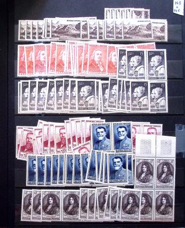 1910-1960 env. Grande quantité de timbres neufs rangés
