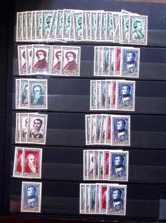 1910-1960 env. Grande quantité de timbres neufs rangés