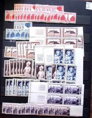 1910-1960 env. Grande quantité de timbres neufs rangés
