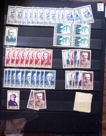 1910-1960 env. Grande quantité de timbres neufs rangés