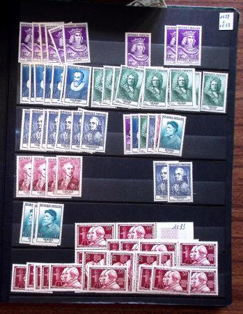 1910-1960 env. Grande quantité de timbres neufs rangés