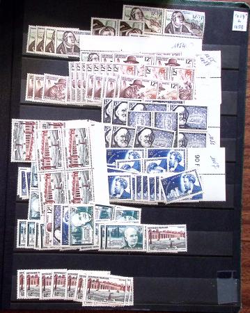1910-1960 env. Grande quantité de timbres neufs rangés