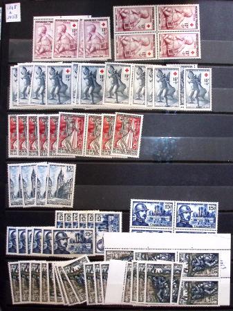 1910-1960 env. Grande quantité de timbres neufs rangés
