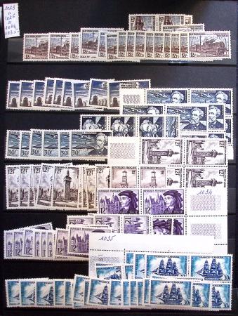 1910-1960 env. Grande quantité de timbres neufs rangés