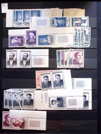 1910-1960 env. Grande quantité de timbres neufs rangés