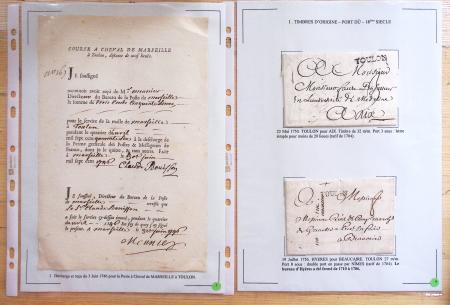 1607-1899, Collection d'exposition HISTOIRE POSTALE