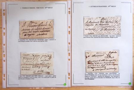 1607-1899, Collection d'exposition HISTOIRE POSTALE