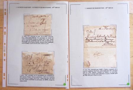 1607-1899, Collection d'exposition HISTOIRE POSTALE
