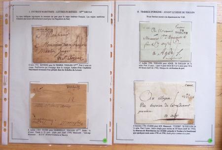 1607-1899, Collection d'exposition HISTOIRE POSTALE