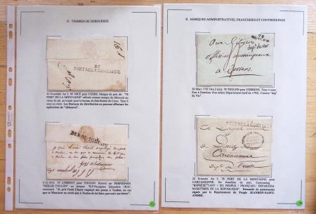 1607-1899, Collection d'exposition HISTOIRE POSTALE