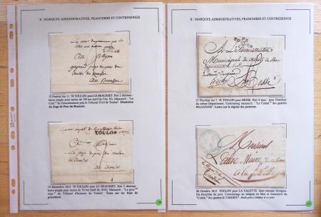1607-1899, Collection d'exposition HISTOIRE POSTALE
