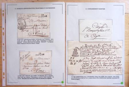 1607-1899, Collection d'exposition HISTOIRE POSTALE