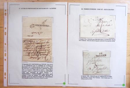 1607-1899, Collection d'exposition HISTOIRE POSTALE