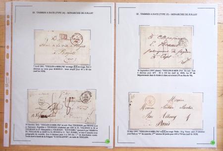 1607-1899, Collection d'exposition HISTOIRE POSTALE