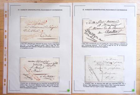 1607-1899, Collection d'exposition HISTOIRE POSTALE