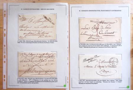 1607-1899, Collection d'exposition HISTOIRE POSTALE