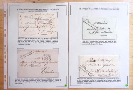 1607-1899, Collection d'exposition HISTOIRE POSTALE