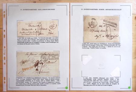 1607-1899, Collection d'exposition HISTOIRE POSTALE