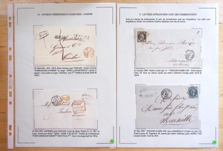 1607-1899, Collection d'exposition HISTOIRE POSTALE