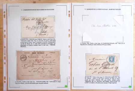 1607-1899, Collection d'exposition HISTOIRE POSTALE
