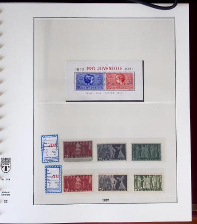 1900-2002, Collection de SUISSE en 13 albums et classeurs,