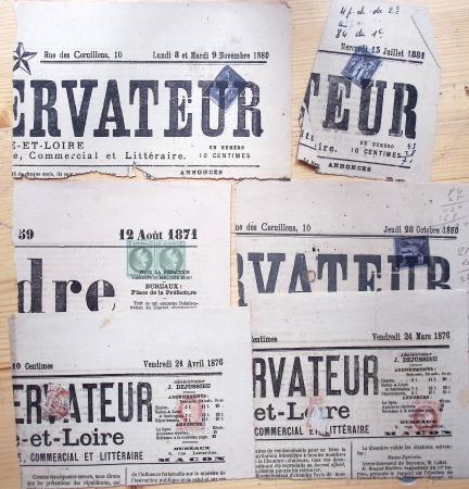 1870-1900 Ensemble d'IMPRIMÉS, principalement journaux