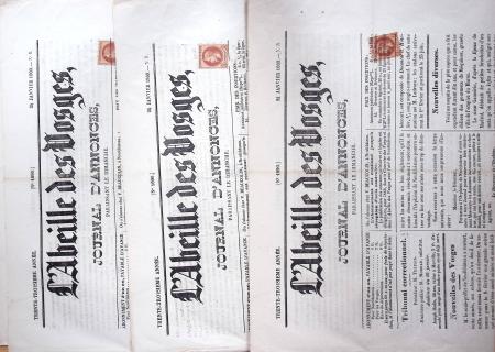 1870-1900 Ensemble d'IMPRIMÉS, principalement journaux