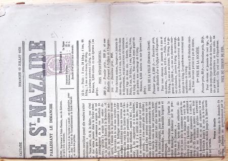 1870-1900 Ensemble d'IMPRIMÉS, principalement journaux