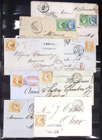 1849-1920 Impressionnant lot de centaines de lettres,
