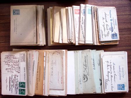 1880-1980 Des milliers d'entiers postaux, décalage