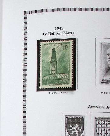 1942-2018, Collection de France en 5 classeurs YT vert