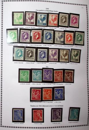 1942-2018, Collection de France en 5 classeurs YT vert