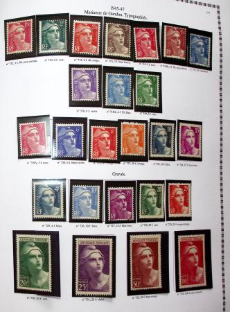1942-2018, Collection de France en 5 classeurs YT vert