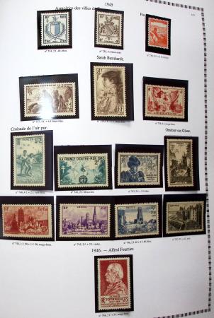 1942-2018, Collection de France en 5 classeurs YT vert