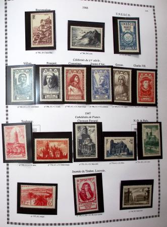 1942-2018, Collection de France en 5 classeurs YT vert