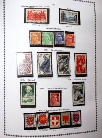 1942-2018, Collection de France en 5 classeurs YT vert